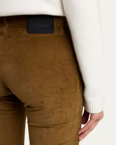 Tom Ford Velvet Slim-Leg Ankle Trousers | Thumbnail 5 Tom Ford Velvet Slim-Leg Ankle Trousers | Thumbnail 5