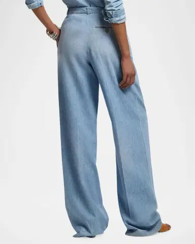 Ralph Lauren Collection Livie Cotton Denim Pants | Thumbnail 3 Ralph Lauren Collection Livie Cotton Denim Pants | Thumbnail 3