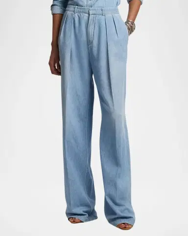 Ralph Lauren Collection Livie Cotton Denim Pants | Thumbnail 4 Ralph Lauren Collection Livie Cotton Denim Pants | Thumbnail 4