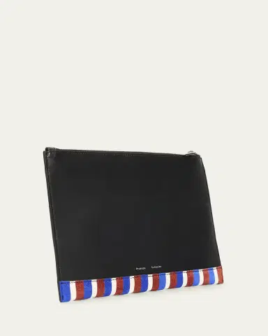 Proenza Schouler Striped Suede and Leather Pouch Bag | Thumbnail 3 Proenza Schouler Striped Suede and Leather Pouch Bag | Thumbnail 3