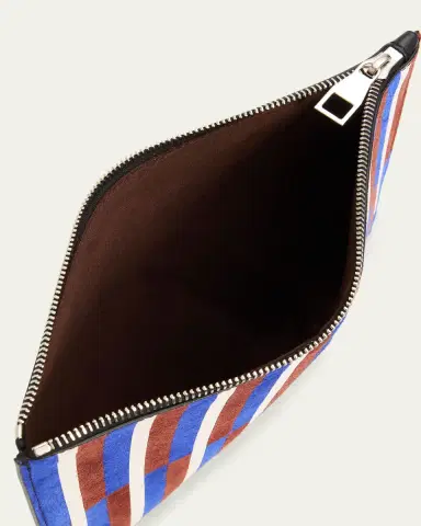 Proenza Schouler Striped Suede and Leather Pouch Bag | Thumbnail 4 Proenza Schouler Striped Suede and Leather Pouch Bag | Thumbnail 4
