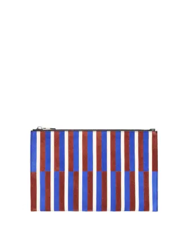 Proenza Schouler Striped Suede and Leather Pouch Bag | Thumbnail 1 Proenza Schouler Striped Suede and Leather Pouch Bag | Thumbnail 1