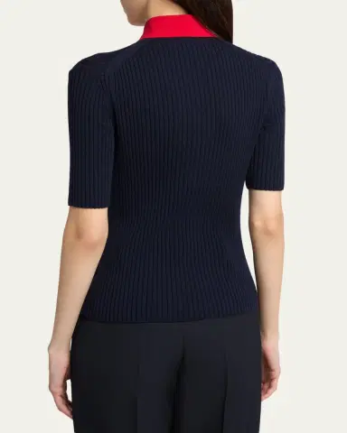 Jil Sander Short-Sleeve Button-Keyhole Polo Shirt | Thumbnail 3