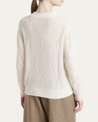 Kiton Diamond Cashmere-Silk Sweater | Thumbnail 3 Kiton Diamond Cashmere-Silk Sweater | Thumbnail 3