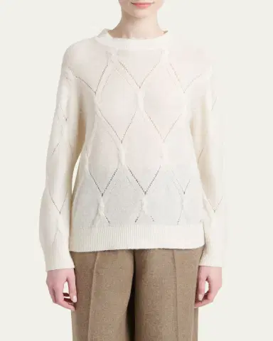 Kiton Diamond Cashmere-Silk Sweater | Thumbnail 4 Kiton Diamond Cashmere-Silk Sweater | Thumbnail 4