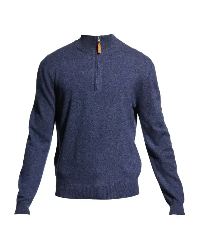 Men 's Wool-Cashmere 1/4-Zip Sweater