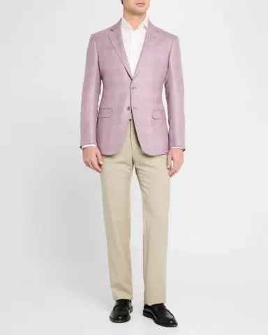 Emporio Armani Men's Textured Plaid Sport Coat | Thumbnail 2 Emporio Armani Men's Textured Plaid Sport Coat | Thumbnail 2