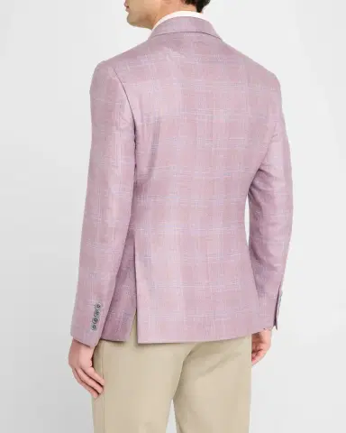 Emporio Armani Men's Textured Plaid Sport Coat | Thumbnail 3 Emporio Armani Men's Textured Plaid Sport Coat | Thumbnail 3