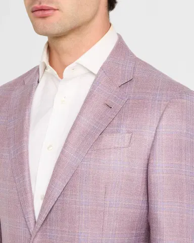 Emporio Armani Men's Textured Plaid Sport Coat | Thumbnail 5 Emporio Armani Men's Textured Plaid Sport Coat | Thumbnail 5