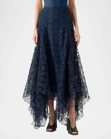 Akris Embroidered Organza Handkerchief Midi Skirt | Thumbnail 2 Akris Embroidered Organza Handkerchief Midi Skirt | Thumbnail 2