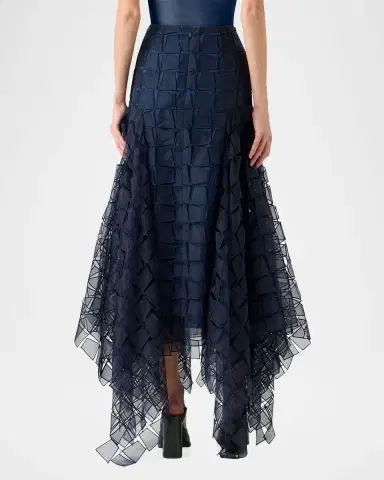 Akris Embroidered Organza Handkerchief Midi Skirt | Thumbnail 3 Akris Embroidered Organza Handkerchief Midi Skirt | Thumbnail 3
