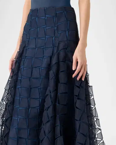 Akris Embroidered Organza Handkerchief Midi Skirt | Thumbnail 4 Akris Embroidered Organza Handkerchief Midi Skirt | Thumbnail 4