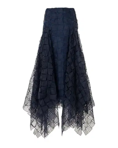 Akris Embroidered Organza Handkerchief Midi Skirt | Thumbnail 1 Akris Embroidered Organza Handkerchief Midi Skirt | Thumbnail 1