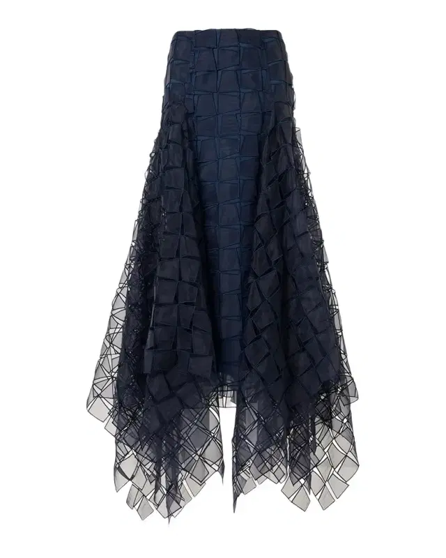Akris Embroidered Organza Handkerchief Midi Skirt
