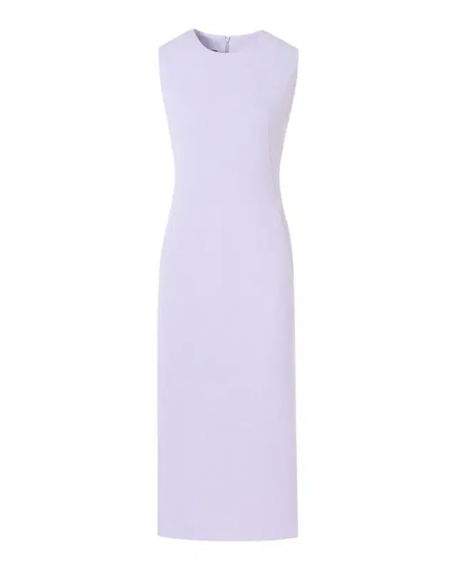 Wool Crepe Sleeveless Sheath Dress
