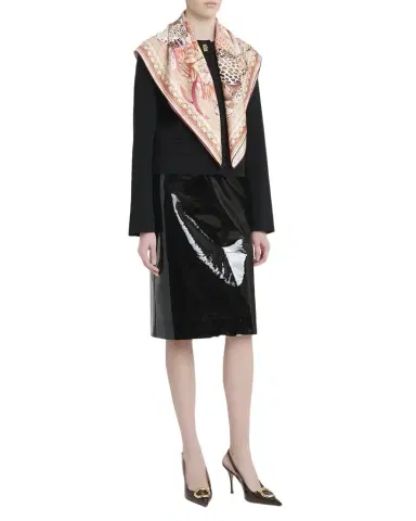Ferragamo Poised Leopards Print Silk Scarf | Thumbnail 1 Ferragamo Poised Leopards Print Silk Scarf | Thumbnail 1