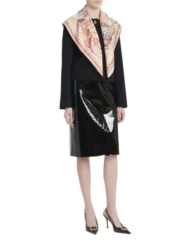 Ferragamo Poised Leopards Print Silk Scarf