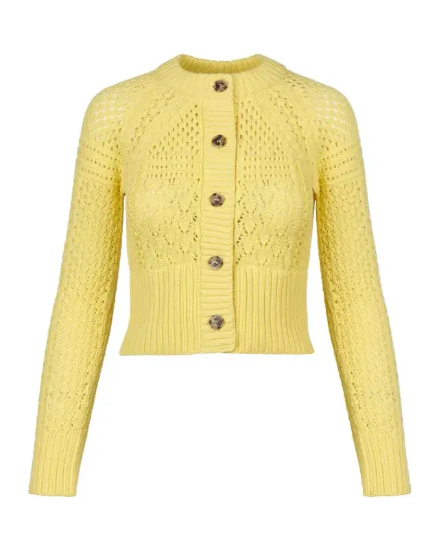 Crochet Crewneck Cardigan