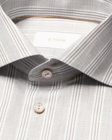 Eton Men's Elevated Cotton Linen Contemporary-Fit Dress Shirt | Thumbnail 6