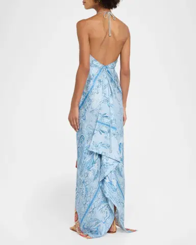 Etro Paisley Silk Asymmetric Maxi Dress Coverup | Thumbnail 3 Etro Paisley Silk Asymmetric Maxi Dress Coverup | Thumbnail 3