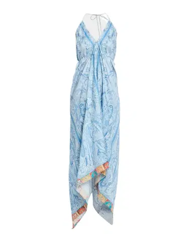 Etro Paisley Silk Asymmetric Maxi Dress Coverup | Thumbnail 1 Etro Paisley Silk Asymmetric Maxi Dress Coverup | Thumbnail 1