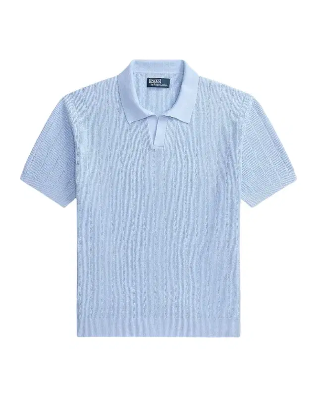 Polo Ralph Lauren Men 's Linen Johnny-Collar Short-Sleeve Sweater
