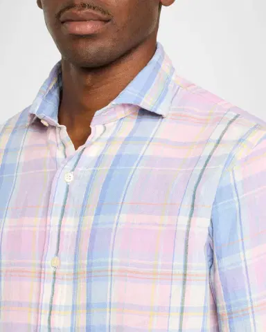 Polo Ralph Lauren Men's Multicolor Plaid Oxford Sport Shirt | Thumbnail 5