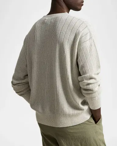 Polo Ralph Lauren Men's Relaxed Fit Textured Linen Crewneck Sweater | Thumbnail 3