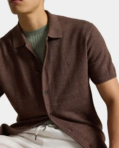 Polo Ralph Lauren Men's Cotton-Linen Short-Sleeve Cardigan | Thumbnail 5