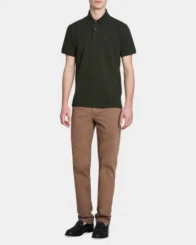 Etro Men 's Cotton Embroidered-Pegasus Polo Shirt | Thumbnail 2 Etro Men 's Cotton Embroidered-Pegasus Polo Shirt | Thumbnail 2