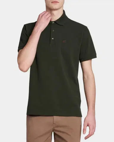 Etro Men 's Cotton Embroidered-Pegasus Polo Shirt | Thumbnail 4 Etro Men 's Cotton Embroidered-Pegasus Polo Shirt | Thumbnail 4