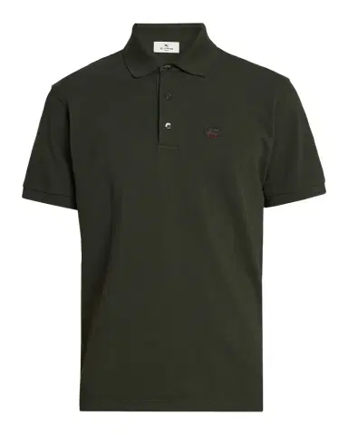 Etro Men 's Cotton Embroidered-Pegasus Polo Shirt | Thumbnail 1 Etro Men 's Cotton Embroidered-Pegasus Polo Shirt | Thumbnail 1