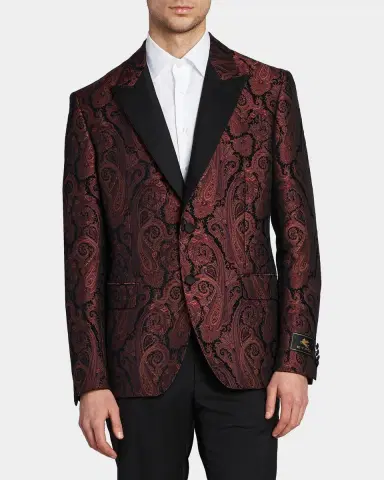 Etro Men's Milano Paisley Brocade Dinner Jacket | Thumbnail 4 Etro Men's Milano Paisley Brocade Dinner Jacket | Thumbnail 4