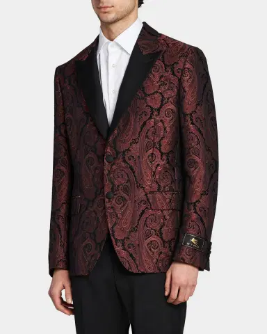 Etro Men's Milano Paisley Brocade Dinner Jacket | Thumbnail 6 Etro Men's Milano Paisley Brocade Dinner Jacket | Thumbnail 6