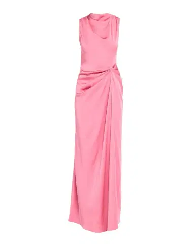 Lapointe Lightweight Satin Long Ruched Dress | Thumbnail 1 Lapointe Lightweight Satin Long Ruched Dress | Thumbnail 1