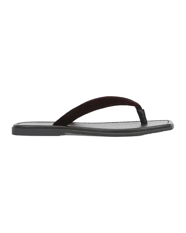 Veronica Beard Clea Velvet Thong Sandals