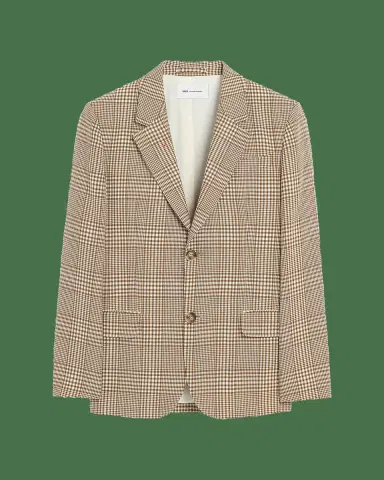 AMI PARIS Men's Houndstooth Glen Plaid Wool Single-Breasted Blazer | Thumbnail 2