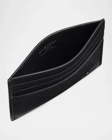 Givenchy Men's Leather Foiled-Logo Card Holder | Thumbnail 3 Givenchy Men's Leather Foiled-Logo Card Holder | Thumbnail 3