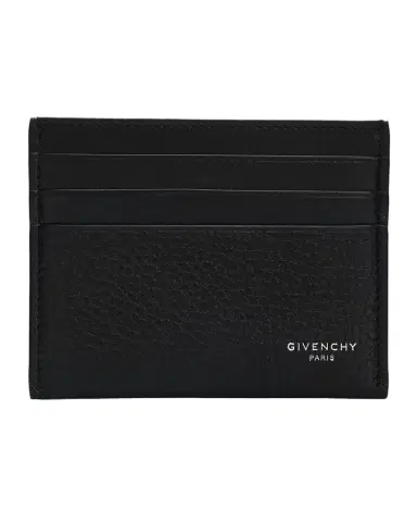 Givenchy Men's Leather Foiled-Logo Card Holder | Thumbnail 1 Givenchy Men's Leather Foiled-Logo Card Holder | Thumbnail 1