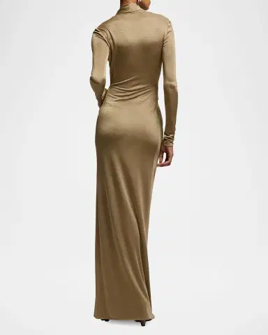 Ralph Lauren Collection Ashten Metallic Jersey Evening Dress | Thumbnail 3 Ralph Lauren Collection Ashten Metallic Jersey Evening Dress | Thumbnail 3