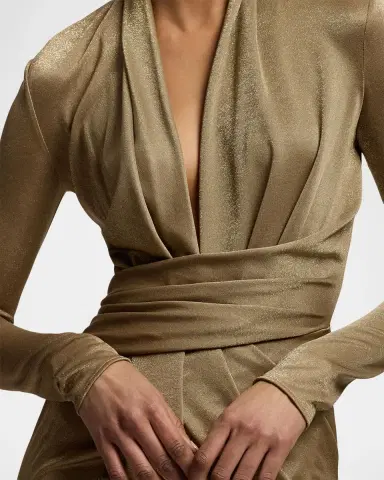 Ralph Lauren Collection Ashten Metallic Jersey Evening Dress | Thumbnail 5 Ralph Lauren Collection Ashten Metallic Jersey Evening Dress | Thumbnail 5