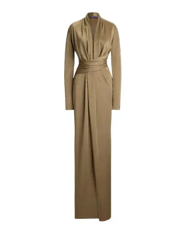 Ralph Lauren Collection Ashten Metallic Jersey Evening Dress | Thumbnail 1 Ralph Lauren Collection Ashten Metallic Jersey Evening Dress | Thumbnail 1