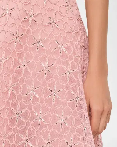Naeem Khan Floral Cording Strapless A-Line Gown | Thumbnail 5 Naeem Khan Floral Cording Strapless A-Line Gown | Thumbnail 5