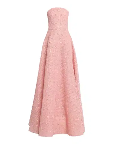 Naeem Khan Floral Cording Strapless A-Line Gown | Thumbnail 1 Naeem Khan Floral Cording Strapless A-Line Gown | Thumbnail 1