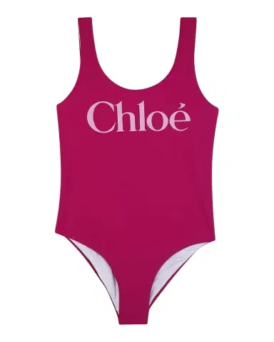 Chloe Girl 's Logo One-Piece Swimsuit, Size 4-14 | Thumbnail 1
