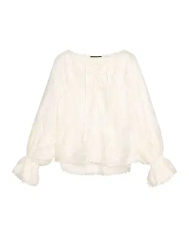 Kobi Halperin Florence Embroidered Lace-Up Blouse | Thumbnail 1