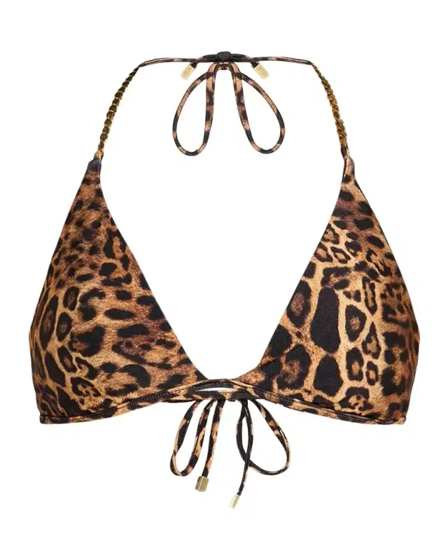 Annabelle Leopard Bikini Top