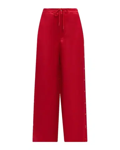 CYNTHIA ROWLEY Wide-Leg Snap Silk Pants | Thumbnail 1 CYNTHIA ROWLEY Wide-Leg Snap Silk Pants | Thumbnail 1