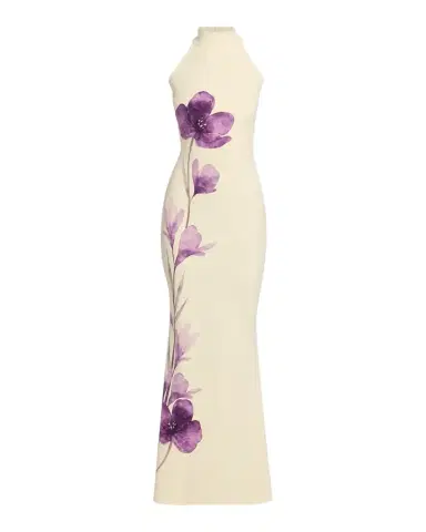 Chiara Boni La Petite Robe Gudrum Floral-Print Halter Mermaid Gown | Thumbnail 1