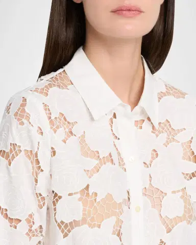 L'Agence Seychelle Eyelet Embroidered Cropped Shirt | Thumbnail 5 L'Agence Seychelle Eyelet Embroidered Cropped Shirt | Thumbnail 5